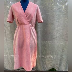 Warren petites vintage union made pink striped dress